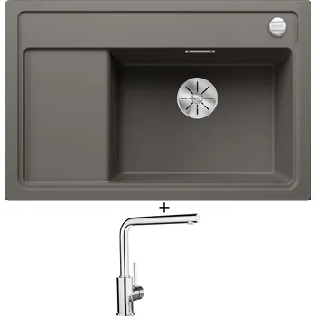 Granitový dřez Granitový dřez SET Blanco ZENAR XL 6 S Compact šedá vulkán 527368 + Blanco MILA chrom 519414