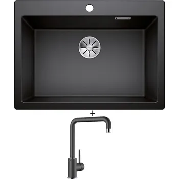 Granitový dřez Granitový dřez SET Blanco PLEON 8 antracit 523043 + Blanco MILI antracit 523103