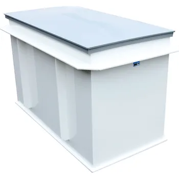 Bazénový protiproud Šachta na protiproud 120x60x80 cm s víkem (šedé)