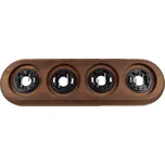 Elhard Keramik KN5004D 4x rámeček, tmavé dřevo+redukce