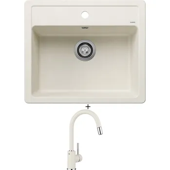 Granitový dřez Granitový dřez SET Blanco LEGRA 6 bílá soft 527086 + Blanco MIDA-S bílá soft 526968