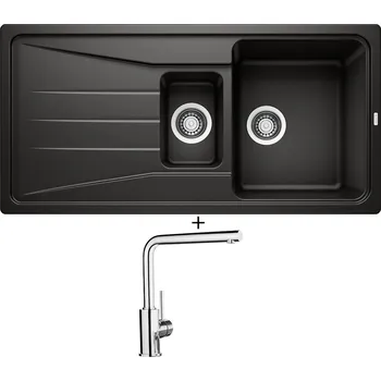 Granitový dřez SET Blanco SONA 6 S černá 525975 + Blanco MILA chrom 519414