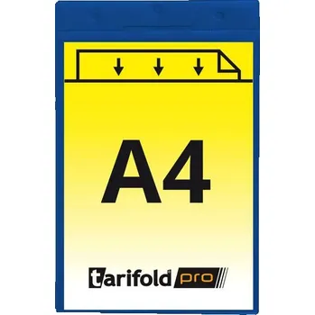 Kancelářský nábytek tarifold-pro magnetická identifikační kapsa A4, otevřená shora, PVC 350 µm, modrá - 10 ks