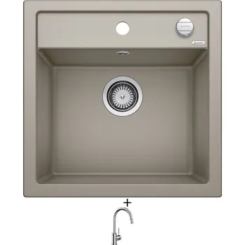 Granitový dřez SET Blanco DALAGO 5 tartufo s excentrem 518528 + Blanco MIDA-S chrom 521454