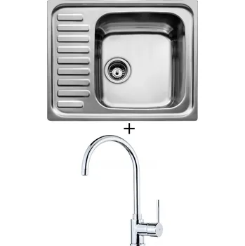 Nerezový dřez Nerezový dřez SET Teka CLASSIC 1B 1/2D 650 X MC nerez + Teka SP 995 CR chrom