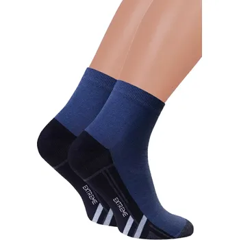 Pánské ponožky Pánské kotníkové ponožky 054/294 Steven Barva/Velikost: jeans / 44/46