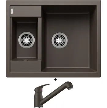 Granitový dřez SET Blanco METRA 6 kávová 516180 + Blanco DARAS-S kávová 517740