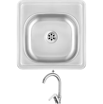 Nerezový dřez Nerezový dřez SET Deante ZMU 0100 nerez + Deante CHABER 062 M chrom