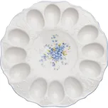 Thun 1794 Podnos na vejce, český porcelán, Bernadotte, 27 cm, pomněnky, Thun