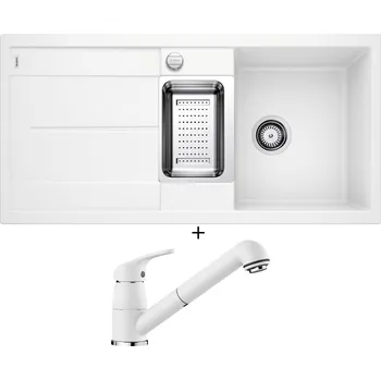 Granitový dřez Granitový dřez SET Blanco METRA 6 S bílá s excentrem 513046 + Blanco DARAS-S bílá 517735