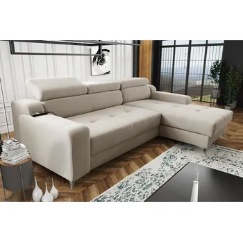 Obývací stěna Sedací souprava Darina Premium P bílá káva