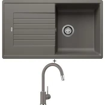 Granitový dřez Granitový dřez SET Blanco ZIA 5 S šedá vulkán 527387 + Blanco MIDA-S šedá vulkán 526967