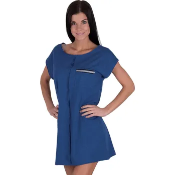 Dámská noční košile Dámská jednobarevná noční košile Nice De Lafense Barva/Velikost: modrá / M