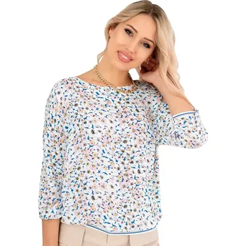 Dámská halenka Dámská vzorovaná halenka 1144T_01 Hajdan Barva/Velikost: bílá / L/XL