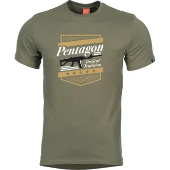Pánské tričko PENTAGON Triko A.C.R. PENTAGON tactical tradition ZELENÉ ZELENÁ - OLIV XS