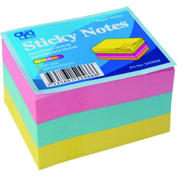 Samolepící bloček Samolepicí bloček Auro 40x50mm, kostka 300 listů, pastel