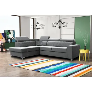 Obývací stěna Sedací souprava Silk L světle šedá