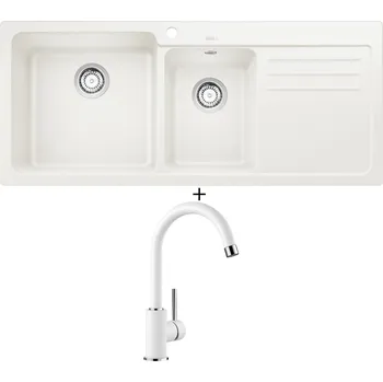 Granitový dřez Granitový dřez SET Blanco NAYA 8 S bílá 519657 + Blanco MIDA bílá 519418