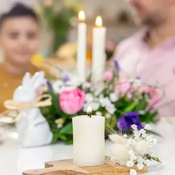 Svíčka Tvoje svíčka Včelí svíce bílá 6 cm