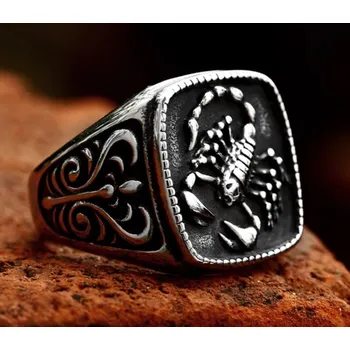 Prsten Ocelový prstýnek škorpion