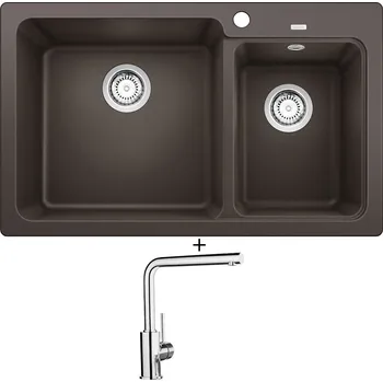Granitový dřez SET Blanco NAYA 8 kávová 519653 + Blanco MILA chrom 519414