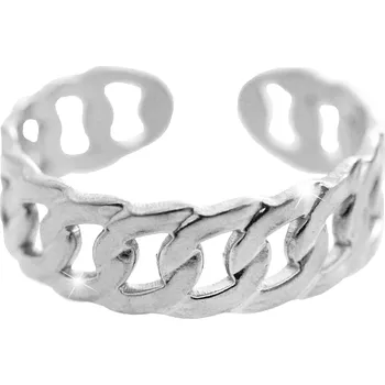 Prsten JSB bijoux s.r.o. Ocelový prsten pevný řetěz bez krystalů