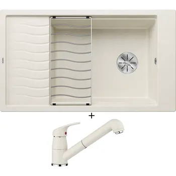 Granitový dřez Granitový dřez SET Blanco ELON XL 8 S bílá soft 527072 + odkapová mřížka + Blanco DARAS-S bílá soft 526937