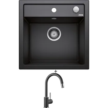 Granitový dřez Granitový dřez SET Blanco DALAGO 5 antracit s excentrem 518521 + Blanco MIDA-S antracit 521455