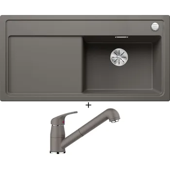 Granitový dřez Granitový dřez SET Blanco ZENAR XL 6 S šedá vulkán 527372 + Blanco DARAS-S šedá vulkán 526936
