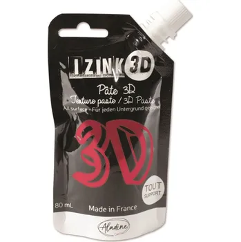 Výtvarná barva Aladine Reliéfní pasta Aladine Izink 3D, 80 ml - geranium, růžová