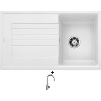 Granitový dřez Granitový dřez SET Blanco ZIA 45 SL bílá 516740 + Blanco MIDA-S chrom 521454