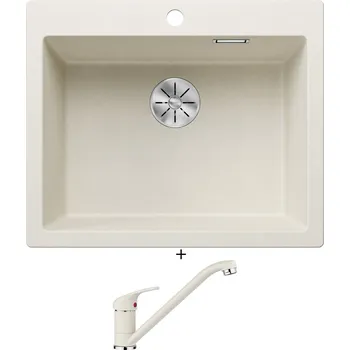 Granitový dřez Granitový dřez SET Blanco PLEON 6 bílá soft 527137 + Blanco DARAS bílá soft 526935