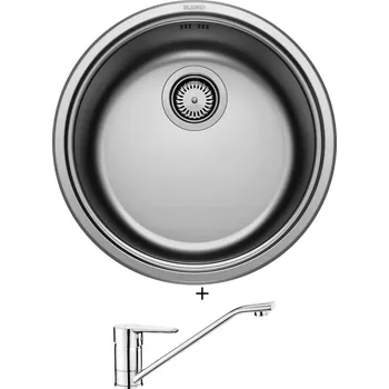 Nerezový dřez Nerezový dřez SET Blanco RONDOSOL nerez kartáčovaný 513306 + Deante CORIO BFC 060M chrom