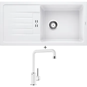 Kuchyňský dřez Granitový dřez SET BLANCO FAVUM XL 6 S bílá 524235 + Blanco MILI bílá 523107