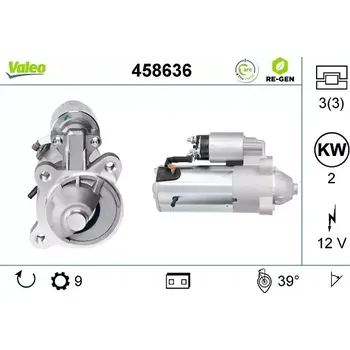 Autoelektrika VALEO Startér VA 458636 + DOPRAVA ZDARMA!