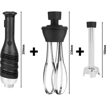 G.Gastro Tyčový mixér vč. tyče 160mm & metly - 280W - rychlost stupňově nastavitelná