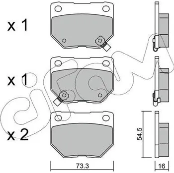 Brzdová destička Sada brzdových destiček, kotoučová brzda CIFAM 822-501-0