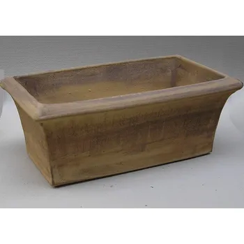 Zahradní dekorace ZahradniDekorace venkovní keramické květináče - koryto TOP, výška 36cm ODSTÍN-GLAZURA: 1.STANDARD-starohnědá-SH