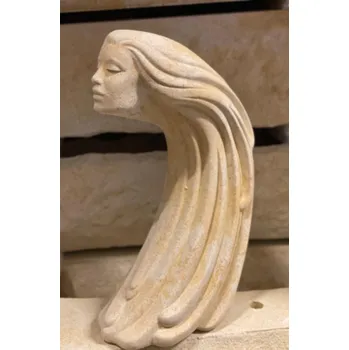 Zahradní dekorace ZahradniDekorace zahradní socha - Moderní hlava - vlasy, výška 39 cm, 7,7 kg