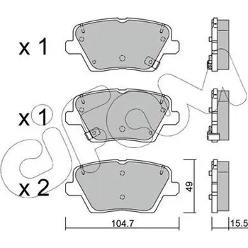Auto-moto Sada brzdových destiček, kotoučová brzda CIFAM 822-1243-0