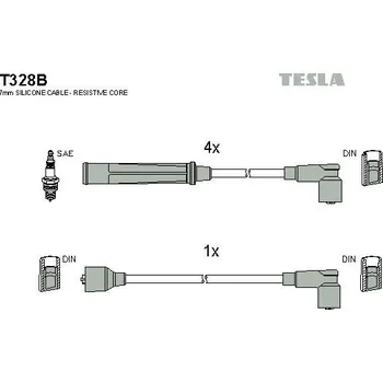 Zapalovací kabel Sada kabelů pro zapalování TESLA T328B