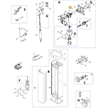 Pohon brány Nice PMDSC3R01.4610 čep pro SIGNO