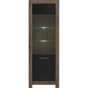 Obývací stěna Vitrína Balin REG1W - dub monastery/dub černý - SLEVA 3% s kodem radost25