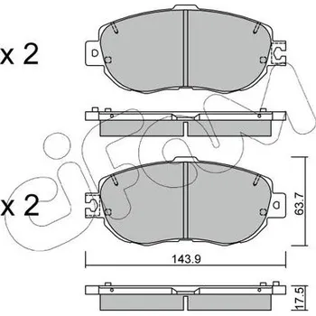 Auto-moto Sada brzdových destiček, kotoučová brzda CIFAM 822-756-1