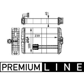 Výměník tepla Vymenik tepla, Vnitrni vytapeni MAHLE AH 110 000P