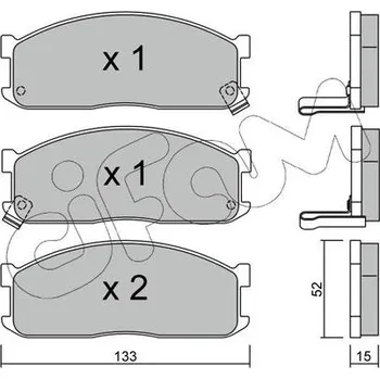 Brzdová destička Sada brzdových destiček, kotoučová brzda CIFAM 822-232-1
