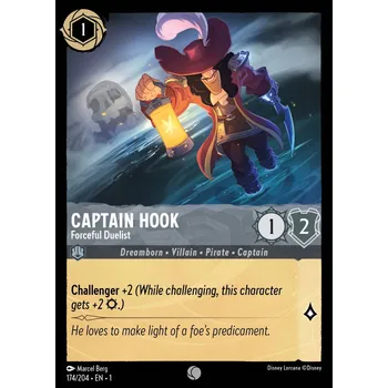 Sběratelská karetní hra 1ST 174/204 CAPTAIN HOOK - Forceful Duelist - The First Chapter Stav: Near Mint, Verze: NORMAL