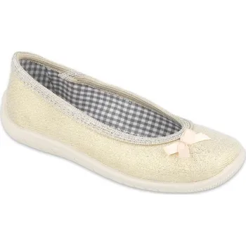 980X103 25 - dívčí balerínky Befado zlaté,mašlička Velikost: 25