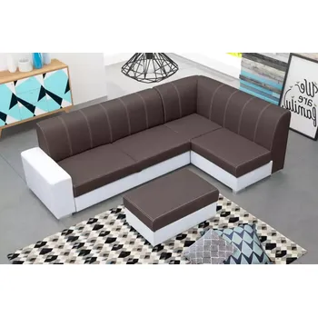 Sedací souprava Sedací souprava Rest P tm.hnědá/bílá - PRAVÁ - doprava zdarma - SLEVA 3% s kodem radost25