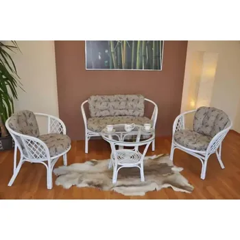 Jídelní set Sedací souprava Bahama velká - bílá - SLEVA 3% s kodem radost25